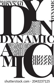 Typography Visual Play with Custom Layout in Monochrome for Tshirt and Poster Design