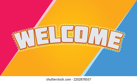 Typography Welcome Text Background Stock Vector (royalty Free 