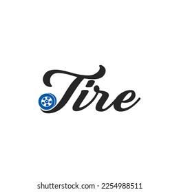 typography wheel and tire logo vector design template with modern, elegant and simple styles. 