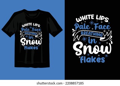 typography winter t shirt design premium vector graphics,