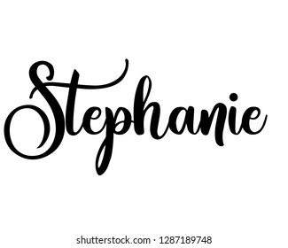 Stephanie Name Designs Cursive Sketch Coloring Page