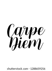 Typography word art quote text design vector graphic for carpe diem