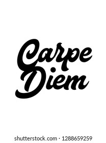 Typography word art quote text design vector graphic for carpe diem