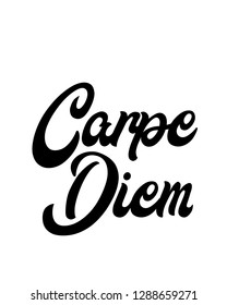 Typography word art quote text design vector graphic for carpe diem