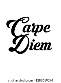 Typography word art quote text design vector graphic for carpe diem