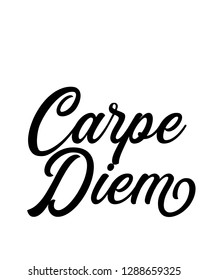 Typography word art quote text design vector graphic for carpe diem