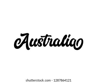 Typography word art text graphic vector design of country name for Australia