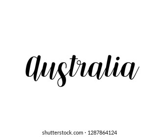 Typography word art text graphic vector design of country name for Australia