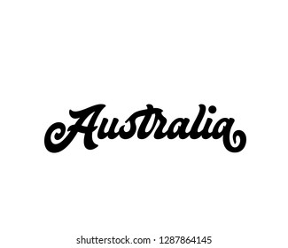Typography word art text graphic vector design of country name for Australia