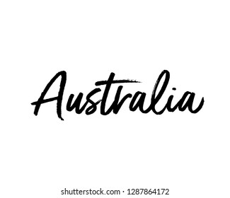 Typography word art text graphic vector design of country name for Australia