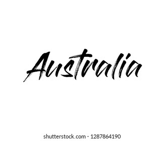 Typography word art text graphic vector design of country name for Australia