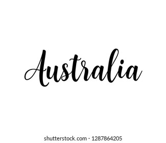 Typography word art text graphic vector design of country name for Australia