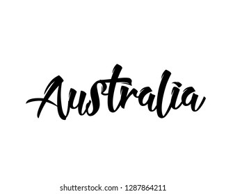 Typography word art text graphic vector design of country name for Australia