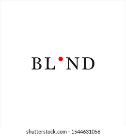 typography for the word blind  logo design