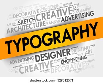 TYPOGRAPHY word cloud, business concept