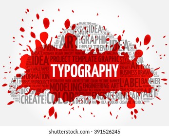 TYPOGRAPHY word cloud, creative business concept background