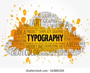 TYPOGRAPHY word cloud, creative business concept background