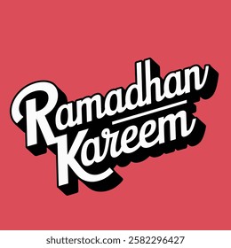 Typography word concept Ramadhan Kareem Illustration