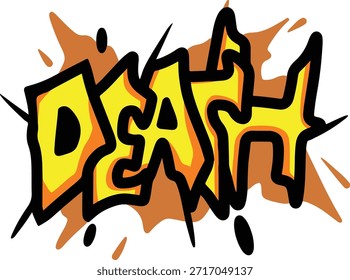 The typography from word of death
