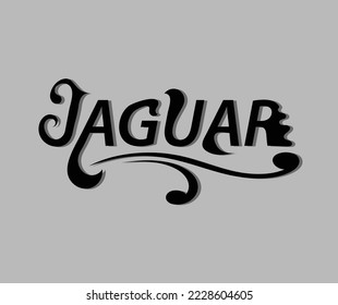 palabra tipográfica del diseño vectorial JAGUAR