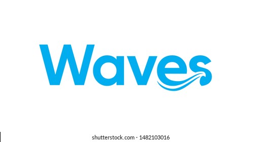 Typography Word Waves Unique On Letter Stock Vector (Royalty Free ...