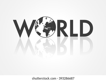 Typography of the word world