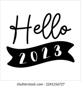 La tipografía funciona como texto de escritura a mano con letras negras para su uso como afiche, titular de banner en año nuevo