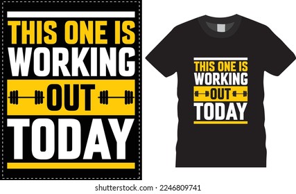 Typography Work Out Creative T-Shirt Design Vector