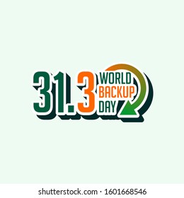 Typography for World Backup Day Circle Arrow vector Illustration