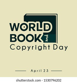 Typography for World Book Copyright day vector design