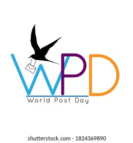 typography for world post day concept. illustration vector. eps 10