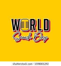 Typography for World Speech Day vector Illustration for template Design