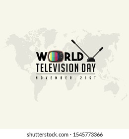 Tipografía para el diseño vectorial del Día Mundial de la Televisión