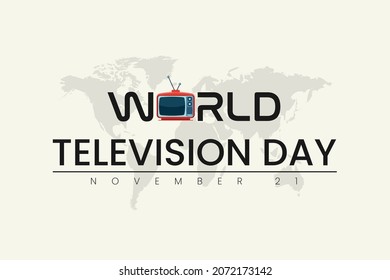 Typography for World Television Day vector Design