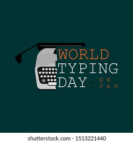 Typography for World Typing day on 06 January