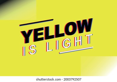 The Typography Yellow Is Black