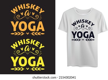 Typography yoga t-shirt design, Vintage yoga t-shirt design