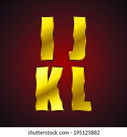 Typography   A to z - golden alphabet