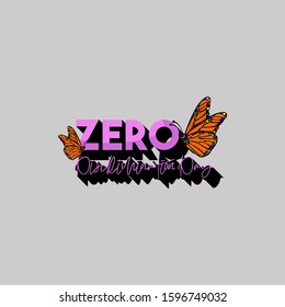 Typography for Zero Discrimination Day on 1 March vector Illustration with butterfly design
