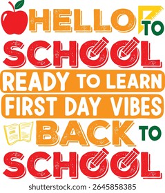 typography-based t-shirt graphic for Back to School