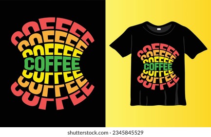 tipografíaEfecto café base de texto moda vectorial camiseta Diseño