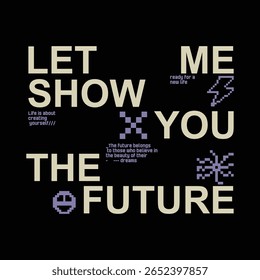 typografie lassen sie mich zeigen design art vektor