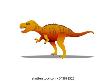 Tyrannosaur - Rex. Big and nice prehistorical Jurassic. Dinosaur Vector illustration.