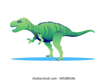Tyrannosaur - rex. Big and nice prehistorical Jurassic. Dinosaur Vector illustration.