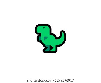 Tyrannosaur-Vektorsymbol. 
Dinosaurier Emoji-Illustration. Isolierte T-Rex-Vektorgrafik