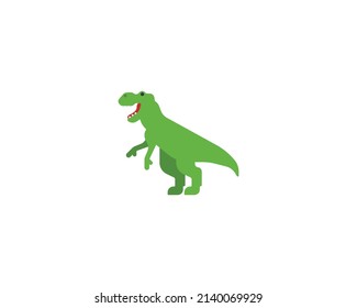 Tyrannosaur vector isolated icon. T-Rex emoji illustration.