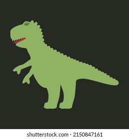 Tyrannosaur vector isolated icon. T-Rex dinosaur illustration.