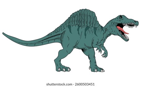 Tyrannosaurs Rex or Roaring T-Rex Illustration and vector template isolated background.