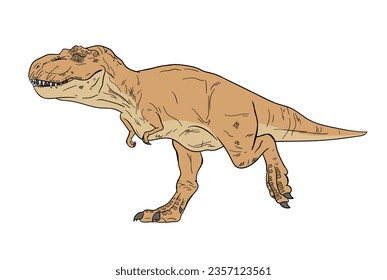 Tyrannosaurier rex, oder T-Rex, war ein prähistorisches Dinosaurier-Wesen. Illustration für Elemente, Kinderbuch usw.	
