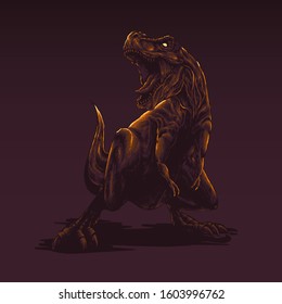 Tyrannosaurs rex wild vector illustration